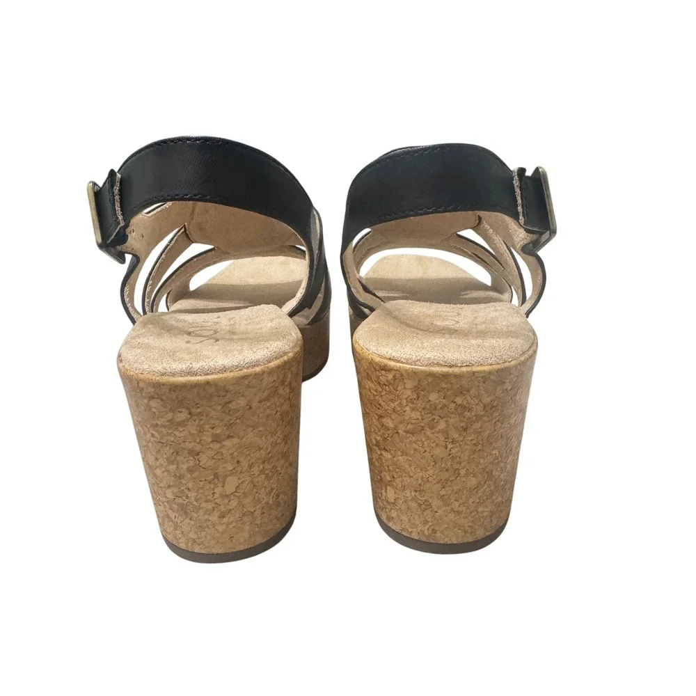 SOUL Naturalizer Aki Fisherman Platform Sandal 9.5M Black Strappy‎
